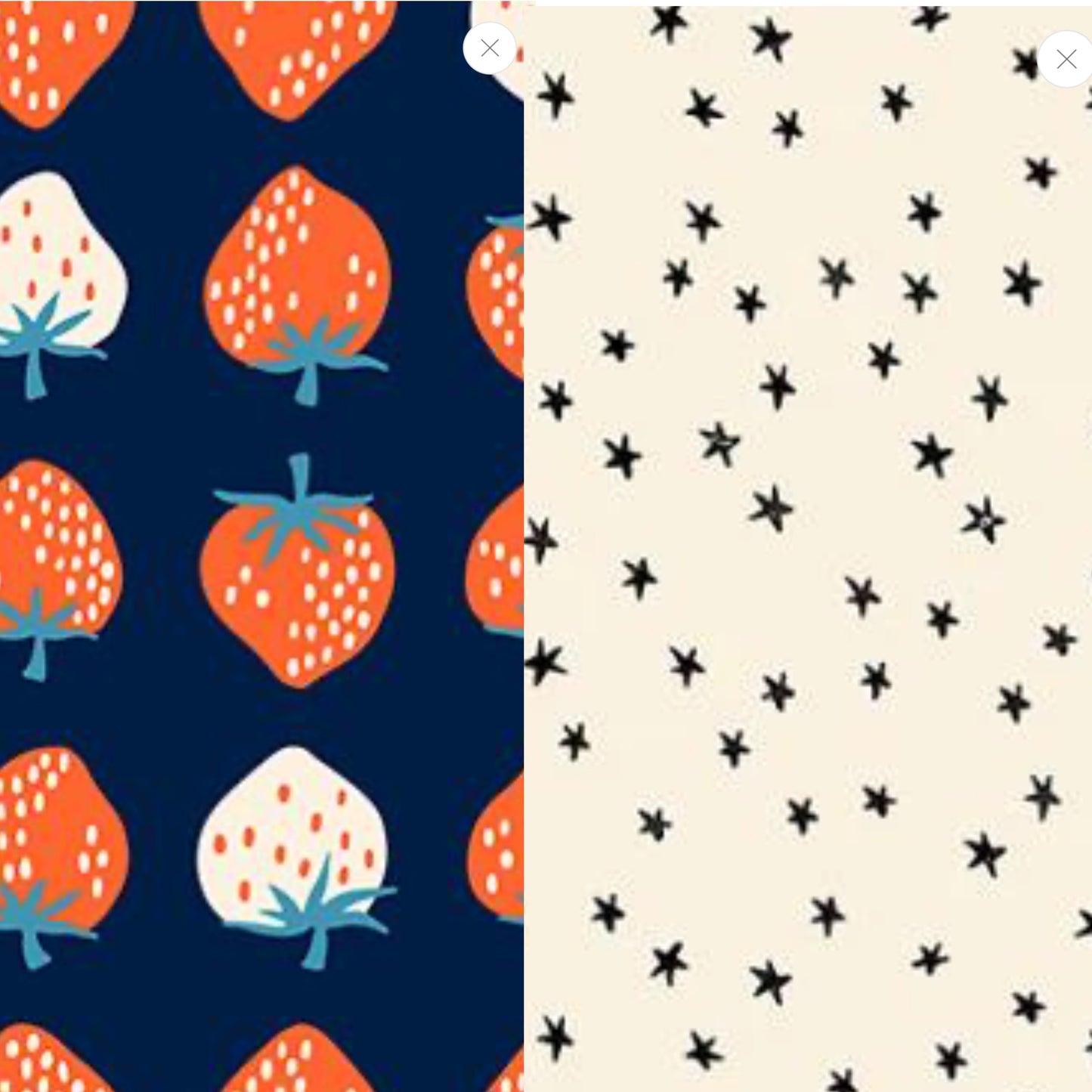 Ruby Star Society® Front-STRAWBERRY IN NAVY Back- STARRY NATURAL