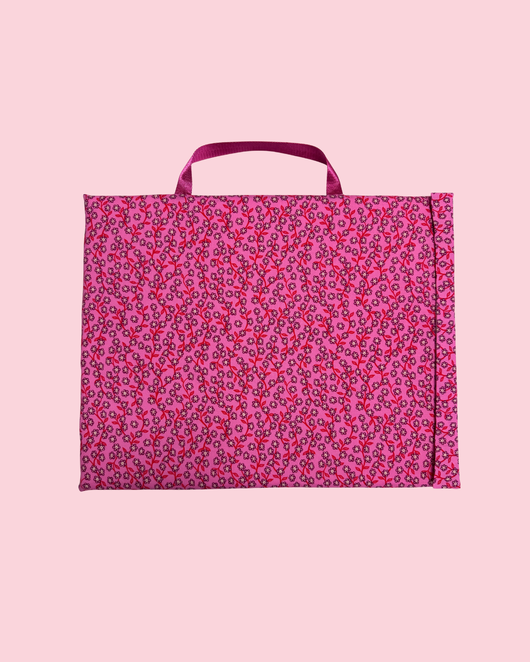 Ready to ship Fabric Cover Handmade Quilting Pressing Board with Ruby Star Society Hello Alice Cheshire in Black and Hello Alice Chatty Garden in Lipstick