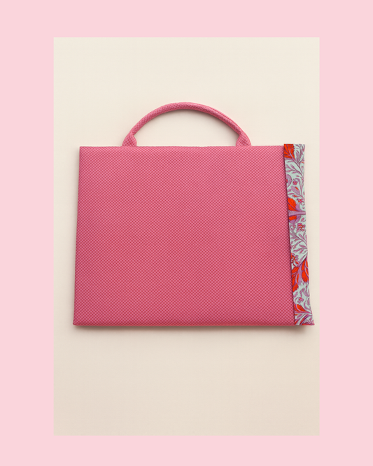 Ready to ship  Fabric CoverHandmade Quilting Pressing Board with Tula Pink® Hoppy Go Lucky Blossom and True Colors on the Grid Bubblegum