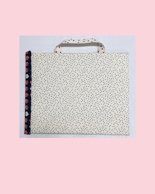 Ready to ship Fabric Cover Handmade Quilting Pressing Board with Ruby Star Society® Strawberry in Navy and Starry Mini Natural