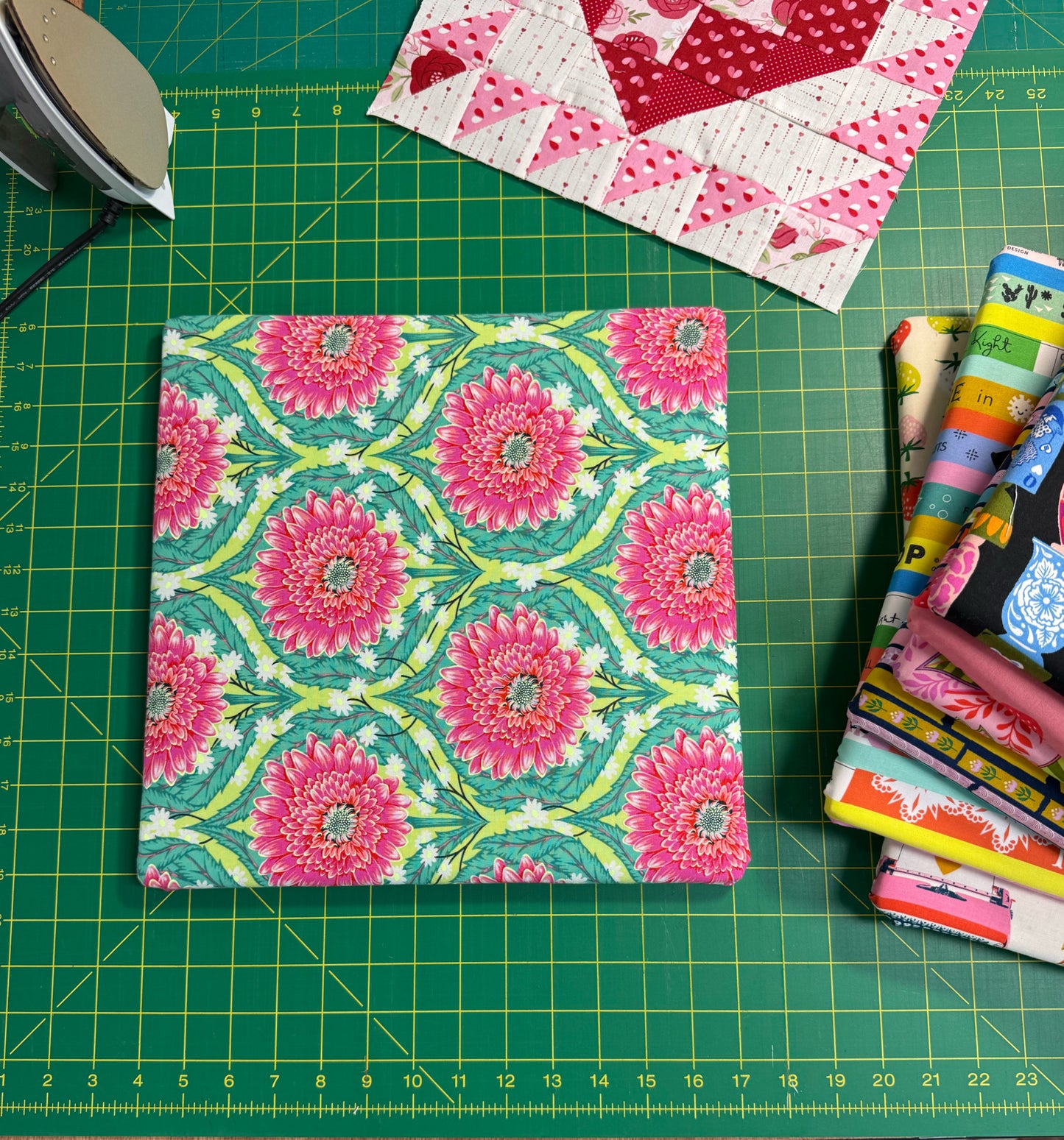 13X13 Pressing Board Tula Pink Untamed Daisy and Confused Moonbeam