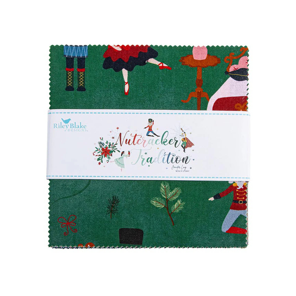 Nutcracker Tradition 5" Stacker by Jennifer Long of Sew A Story for Riley Blake Designs