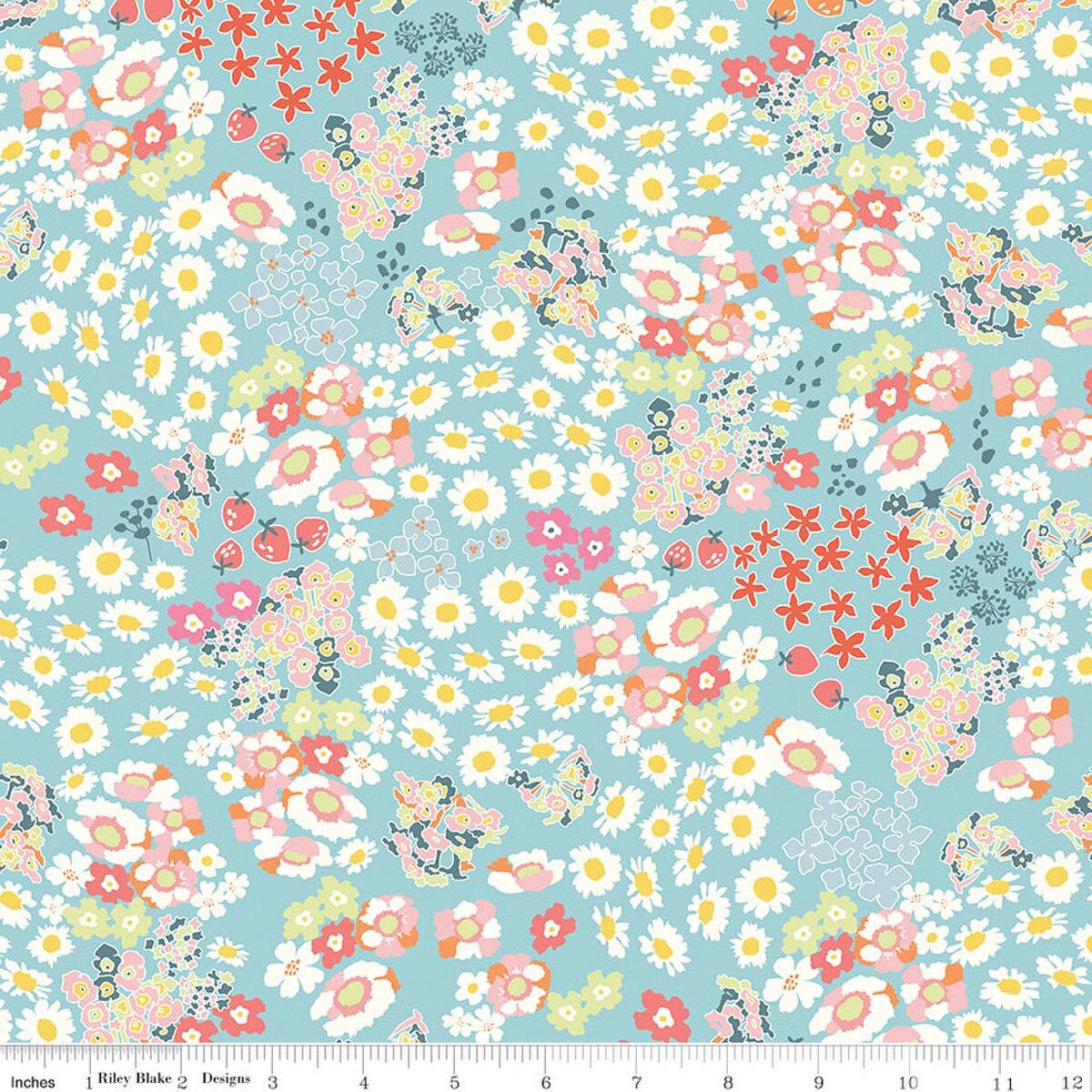 Cotton Nook Flowerbed Aqua