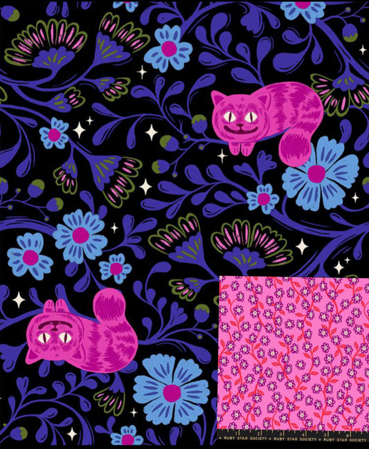 Ruby Star Society® HELLO ALICE  Front-Cheshire in Black Back- Lipstick