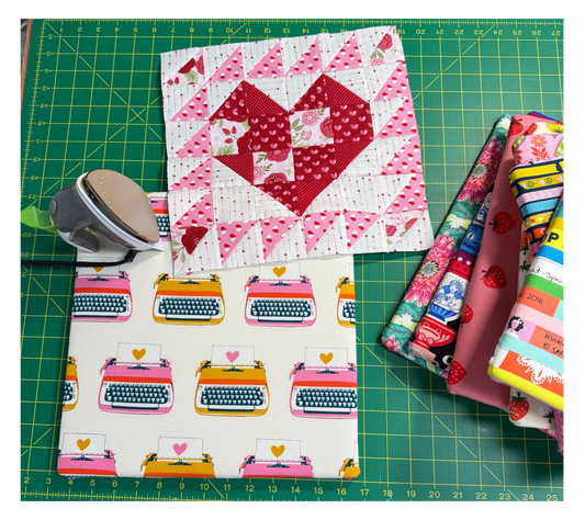 13X13 Pressing Board Ruby Star Society Typewriter Natural Cream