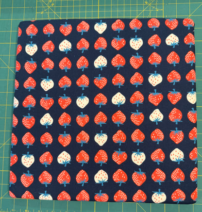 13X13 Pressing Board Ruby Star Society Strawberries in Navy