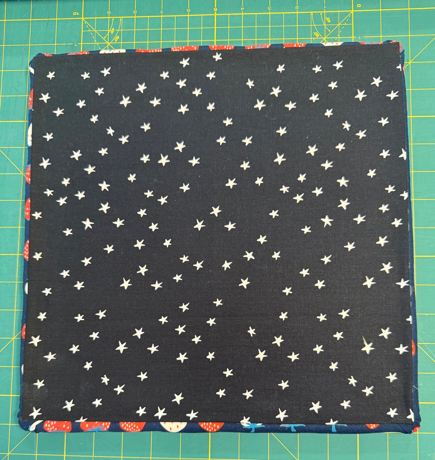 13X13 Pressing Board Ruby Star Society Strawberries in Navy