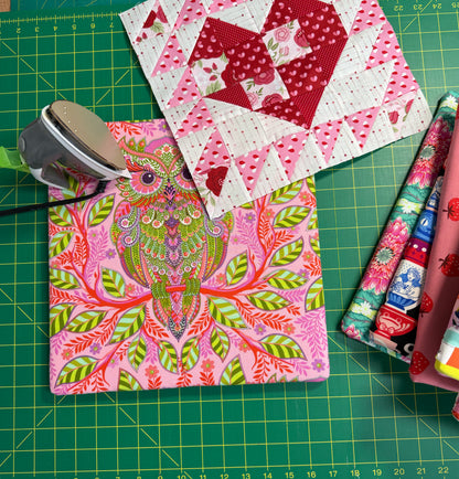 13X13 Pressing Tula Pink Full Moon Forest II Hootie Patootie Honey