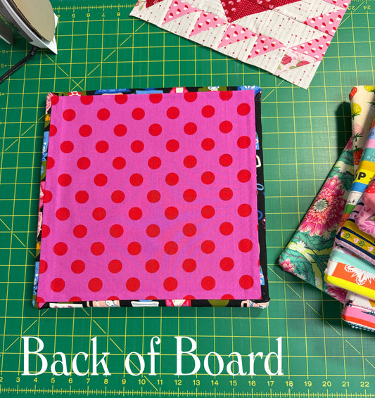 13X13 Pressing Board Ruby Star Society Hello Alice Tea Party in Black